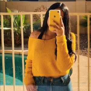 Yellow v neck sweater